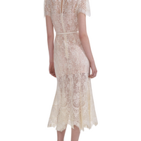 White Lace Midi Dress White