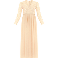 Tempest Bodice V-Neck Ankle Gown