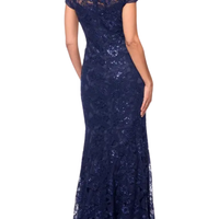 Evenings Sequin Lace Overlay Gown
