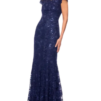 Evenings Sequin Lace Overlay Gown