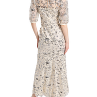 Champagne Sequinned Maxi Dress
