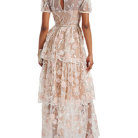 Sequin Flower Maxi Dress