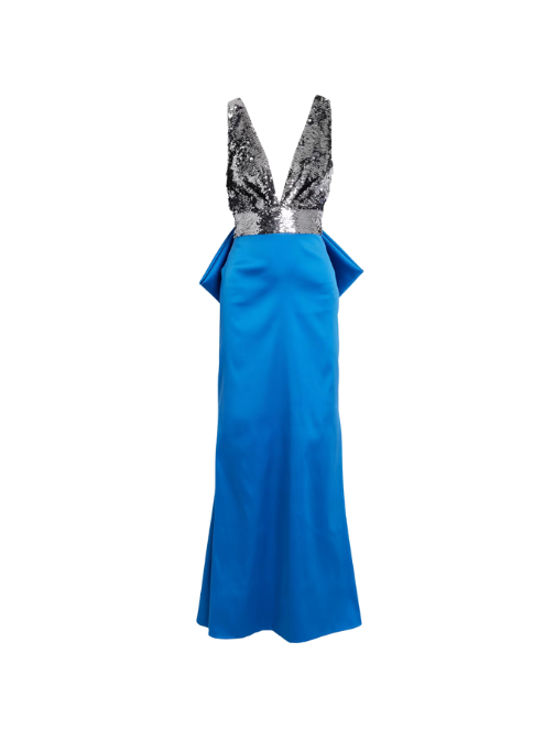 Topanga Embellished Duchesse-Satin Gown