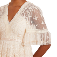 Lottie Lace Midi Dress Champagne