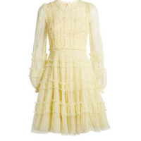 Violet shimmer micro mini dress Yellow