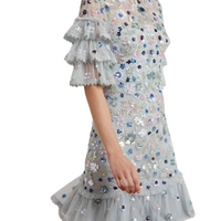 Meadow Sequin Mini Dress Green
