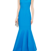 Orpheus Fluted Stretch-Cotton Cady Gown