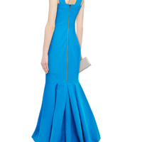 Orpheus Fluted Stretch-Cotton Cady Gown