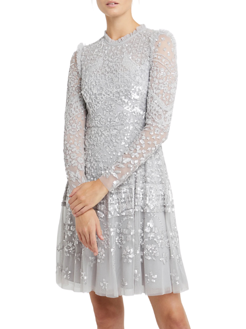 Aurora Mini Dress Silver