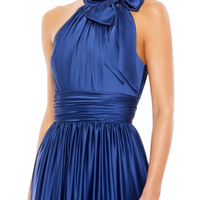 Tiered Halter A Line Gown