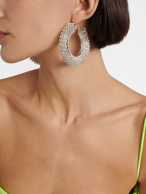 Crystal Hoop Earrings Crystal