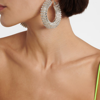 Crystal Hoop Earrings Crystal