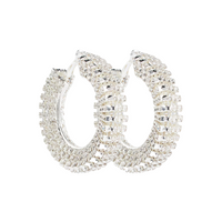 Crystal Hoop Earrings Crystal
