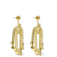 Crystal cascade drop earrings