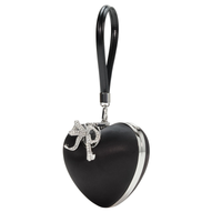 Black Satin Top Handle Clutch Black