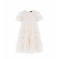 Marilla Ruffle Kids Dress Champagne