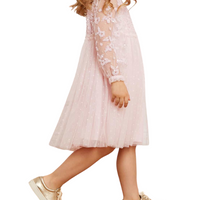 Lilybelle Long Sleeve Kids Dress Pink