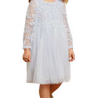 Lilybelle Long Sleeve Kids Dress Blue