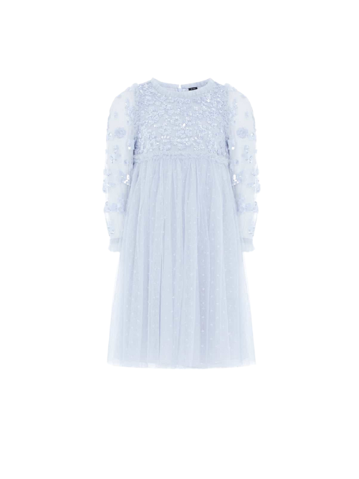 Lilybelle Long Sleeve Kids Dress Blue