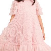 Verity Ruffle Kids Dress Pink