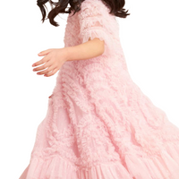 Verity Ruffle Kids Dress Pink