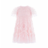 Verity Ruffle Kids Dress Pink