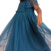 Thea Bodice Kids Dress Blue