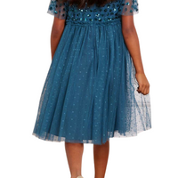 Thea Bodice Kids Dress Blue