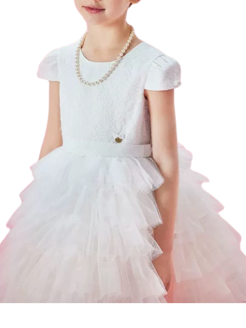 Ruffle Dress White