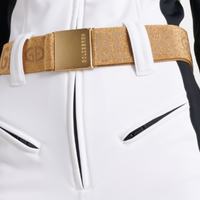 Parry Faux Border Ski Suit White