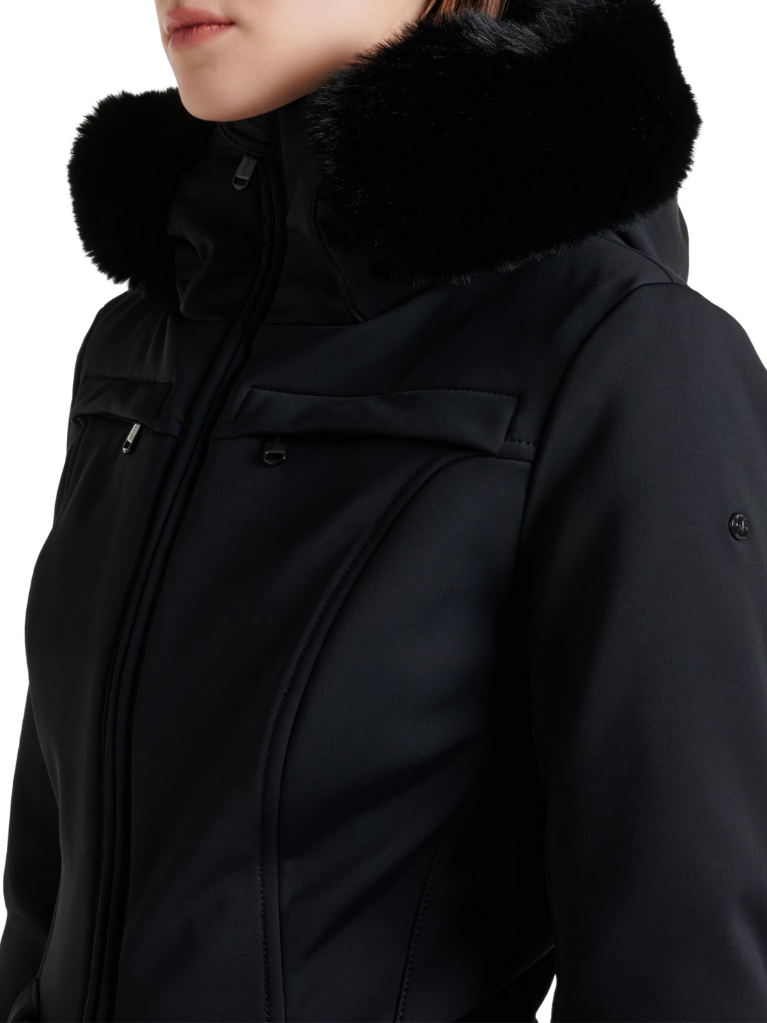 Parry Faux Border Ski Suit Black