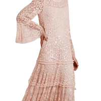 Annie Sequin Tiered Ankle Gown by Needle & Thread - Rental Hong Kong