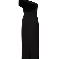 Asymmetric Stretch Cady Midi Dress Black by Roland Mouret - Rental Hong Kong