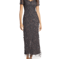 Beaded Mesh Column Gown by Pisarro Nights - Rental Hong Kong
