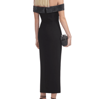 Black Crepe Bow Midi Dress by Self Portrait - Rental Hong Kong