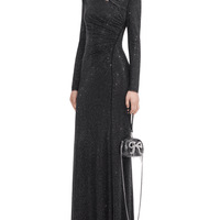 Black Rhinestone Mesh Cut Out Maxi Dress by Self Portrait - Rental Hong Kong
