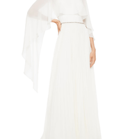 Bloom Cape - Back Chiffon Bridal Gown by Jenny Packham - Rental Hong Kong