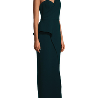 Bonded Crepe Column Gown Green by Aidan Mattox - Rental Hong Kong