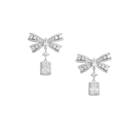 Bow Crystal Drop Earrings by Self Portrait - Rental Hong Kong