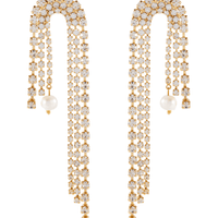 Crystal - embellished earrings in gold by Magda Butrym - Rental Hong Kong