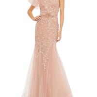 Embellished One Shoulder Mermaid Gown by Mac Duggal - Rental Hong Kong