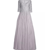 Embroidered Illusion Gown by Basix - Rental Hong Kong