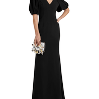 Gathered Crepe Gown Black by Badgley Mischka - Rental Hong Kong