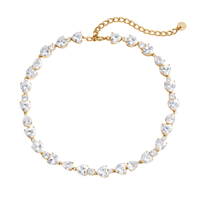 Gold Heart Crystal Necklace by Self Portrait - Rental Hong Kong