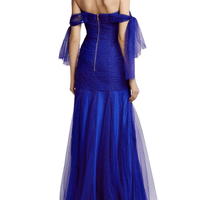 Good Vibes Off Shoulder Gown Blue by Alice McCall - Rental Hong Kong