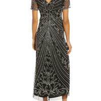 Illusion Beaded Mesh Column Dress by Pisarro Nights - Rental Hong Kong