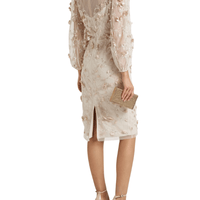 Jessa floral - appliquéd embroidered mesh dress by Theia - Rental Hong Kong