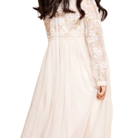Lena Bodice Kids Dress Champagne by Needle & Thread - Rental Hong Kong