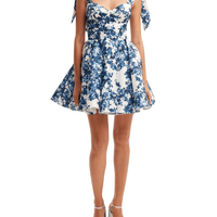 Marvelous Blue Hydrangea Mini Dress Blue by Milla - Rental Hong Kong