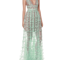 Megan Turquoise Maxi Dress Green by Bronx and Banco - Rental Hong Kong